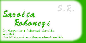 sarolta rohonczi business card
